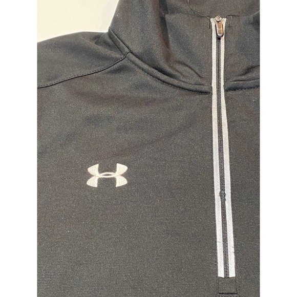 UNDER ARMOUR Baseball Jacket Sz L Black - Picture 5 of 8